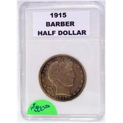 1915 Barber Half Dollar XF-40