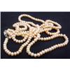 Image 2 : Peach Pearl Three Strand 17" Necklace
