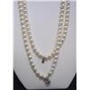 Image 1 : 18" Double Strand 8mm Pearl Necklace