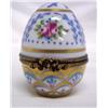 Image 1 : Limoge Hand Painted Egg Trinket Box