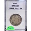 Image 1 : 1915 Barber Half Dollar VG-08