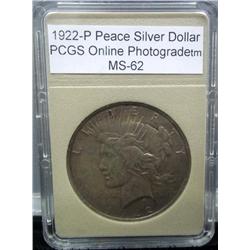 1922-P Peace Silver Dollar MS-62