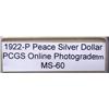 Image 3 : 1922-P Peace Silver Dollar MS-60