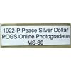 Image 3 : 1922-P Peace Silver Dollar MS-60