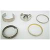 Image 1 : Lot- 5 Silver Color Costume Bangles/Bracelets