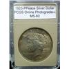 Image 1 : 1923-P Peace Silver Dollar MS-60