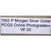 Image 2 : 1902-S Morgan Silver Dollar VF 20