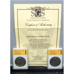 Lot- Two 1976-S Eisenhower Dollars PR70CAM