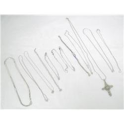 Lot- Silver Colored Costume Jewelry