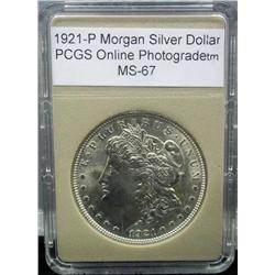 1921-P Morgan Silver Dollar MS-67