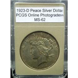 1923-D Peace Dollar MS-62 Matte Finish