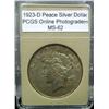 Image 1 : 1923-D Peace Dollar MS-62 Matte Finish