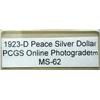 Image 3 : 1923-D Peace Dollar MS-62 Matte Finish