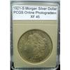 Image 1 : 1921-S Morgan Silver Dollar XF-45