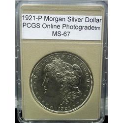 1921-P Morgan Silver Dollar MS-67