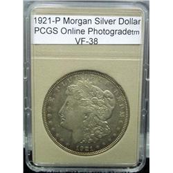 1921-P Morgan Silver Dollar VF-38