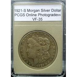 1921-S Morgan Silver Dollar VF-35