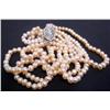 Image 3 : Peach Pearl 3 Strand 16" Necklace