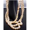 Image 4 : Peach Pearl 3 Strand 16" Necklace
