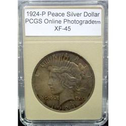 1924-P Peace Silver Dollar XF-45