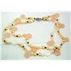 Image 2 : Two Strand Rose Quartz, Pearl & Swarovski Necklace