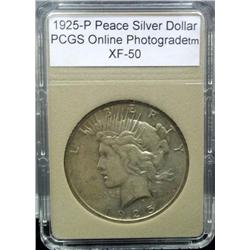 1925-P Peace Silver Dollar XF-50