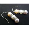 Image 1 : Tri Colored Pearl Earring Set