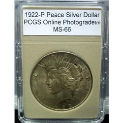 1922-P Peace Silver Dollar MS-66
