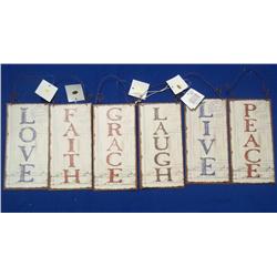 Lot- Metal & Paper Wall Hangings