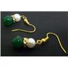 Image 3 : Pearl and Green Bead Earring Set