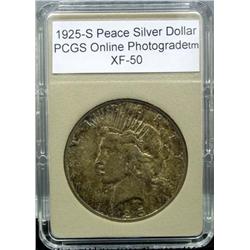 1925-S Peace Silver Dollar XF-50