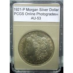 1921-P Morgan Silver Dollar AU-53
