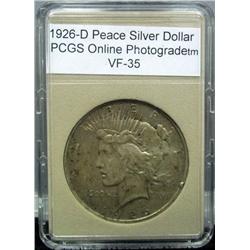 1926-D Peace Silver Dollar VF-35