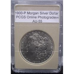 1900-P Morgan Silver Dollar AU-55