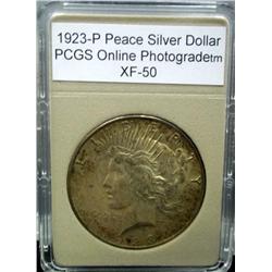 1923-P Peace Silver Dollar XF-50