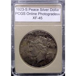 1923-S Peace Silver Dollar XF-45