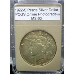 1922-S Peace Silver Dollar MS-63