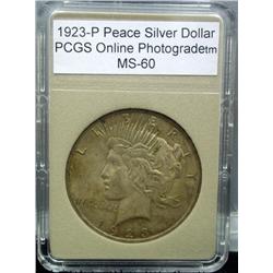 1923-P Peace Silver Dollar MS-60