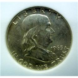 1963 Silver Franklin Half Dollar Uncirculated