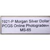 Image 3 : 1921 Morgan Silver Dollar**ZERBE** MS-65 XXXRARE