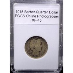 1915 Barber Quarter Dollar XF-45