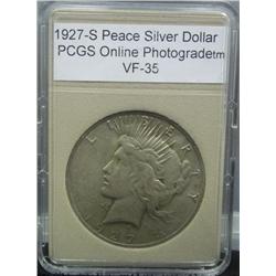 1927-S Peace Silver Dollar VF-35