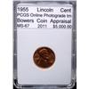 Image 1 : 1955  Lincoln Cent MS-67 Appraised