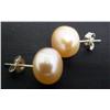 Pale Peach Pearl Earring Set