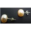 Image 3 : Pale Peach Pearl Earring Set