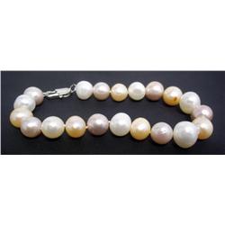 Fresh Water Tri Colored Pearl Bracelet