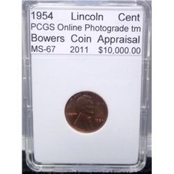 1954 MS-67 Lincoln Cent