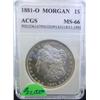 1881-O Morgan Silver Dollar MS-66