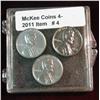 Image 1 : 4. 1943 P, D, & S Lincoln Cent Set in small plastic case with