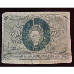 7. Series of 1863 Fifty Cent Fractional Currency Note. G.